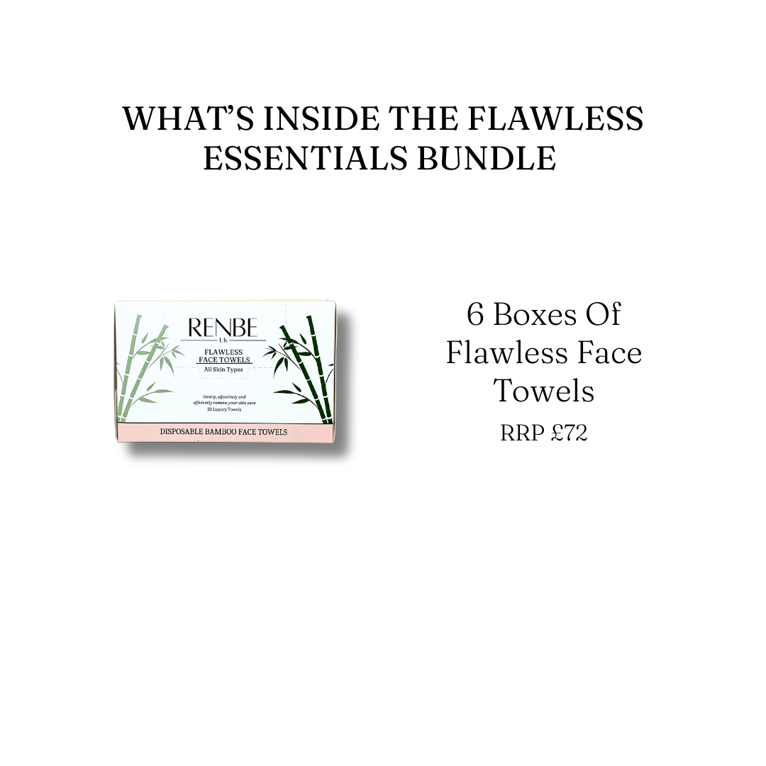 What’s inside the Flawless Essentials Bundle - 6 full-size boxes of 30 Flawless Face Towels each