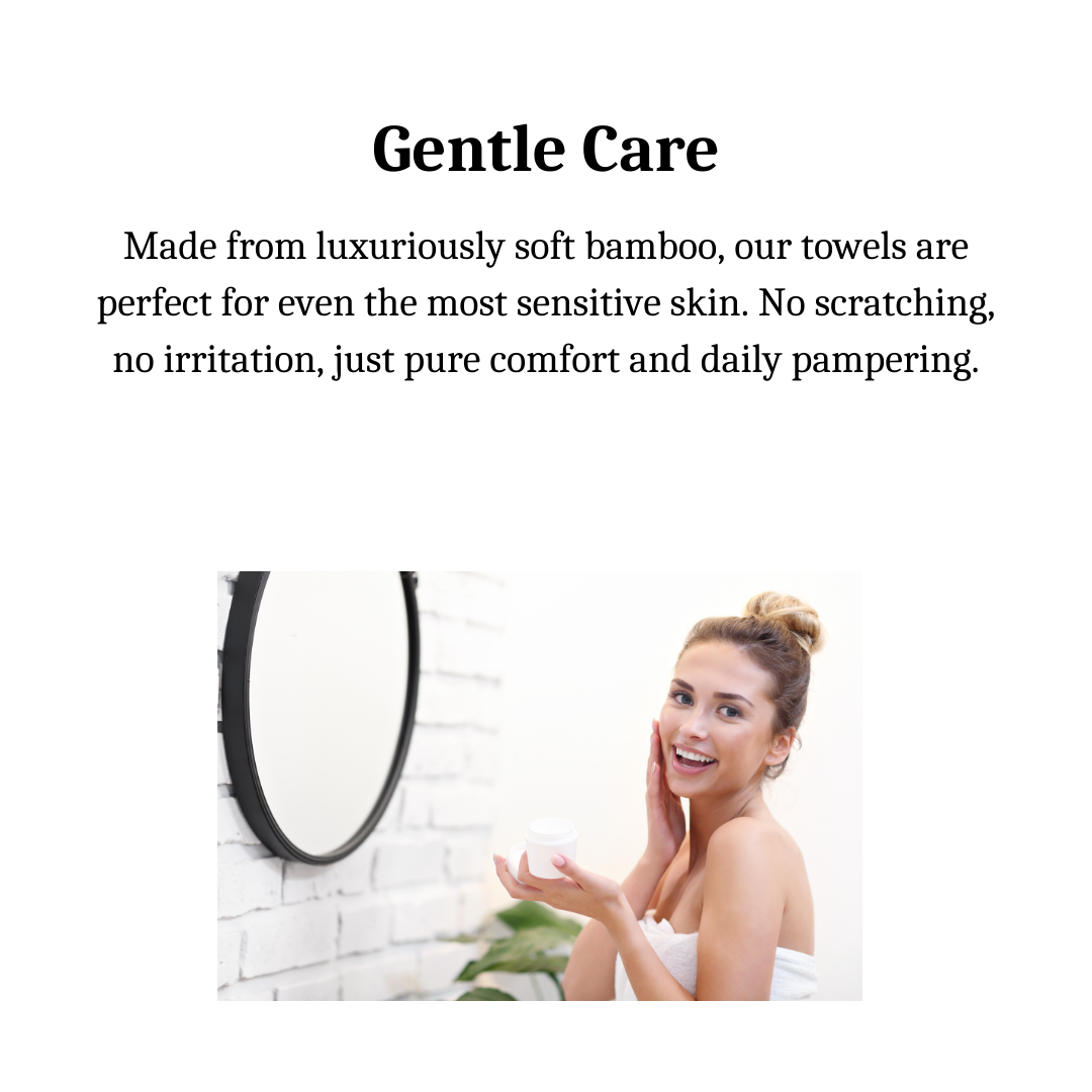 Soft bamboo Flawless Face Towels designed for sensitive skin, gentle and irritation-free cleansing